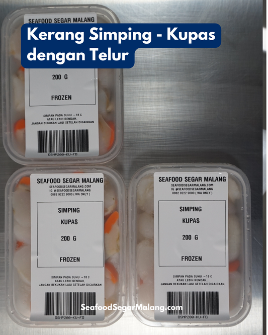 Kerang Simping Kupas w/Telur